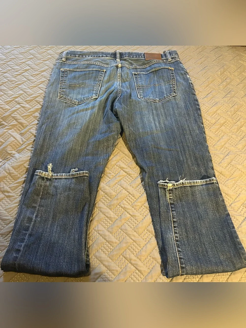 Lucky Brand Men's Blue Distressed Skinny Jeans Size 36X31